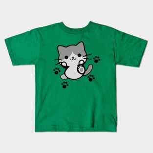 "Meow's Cheerful Smile" Kids T-Shirt